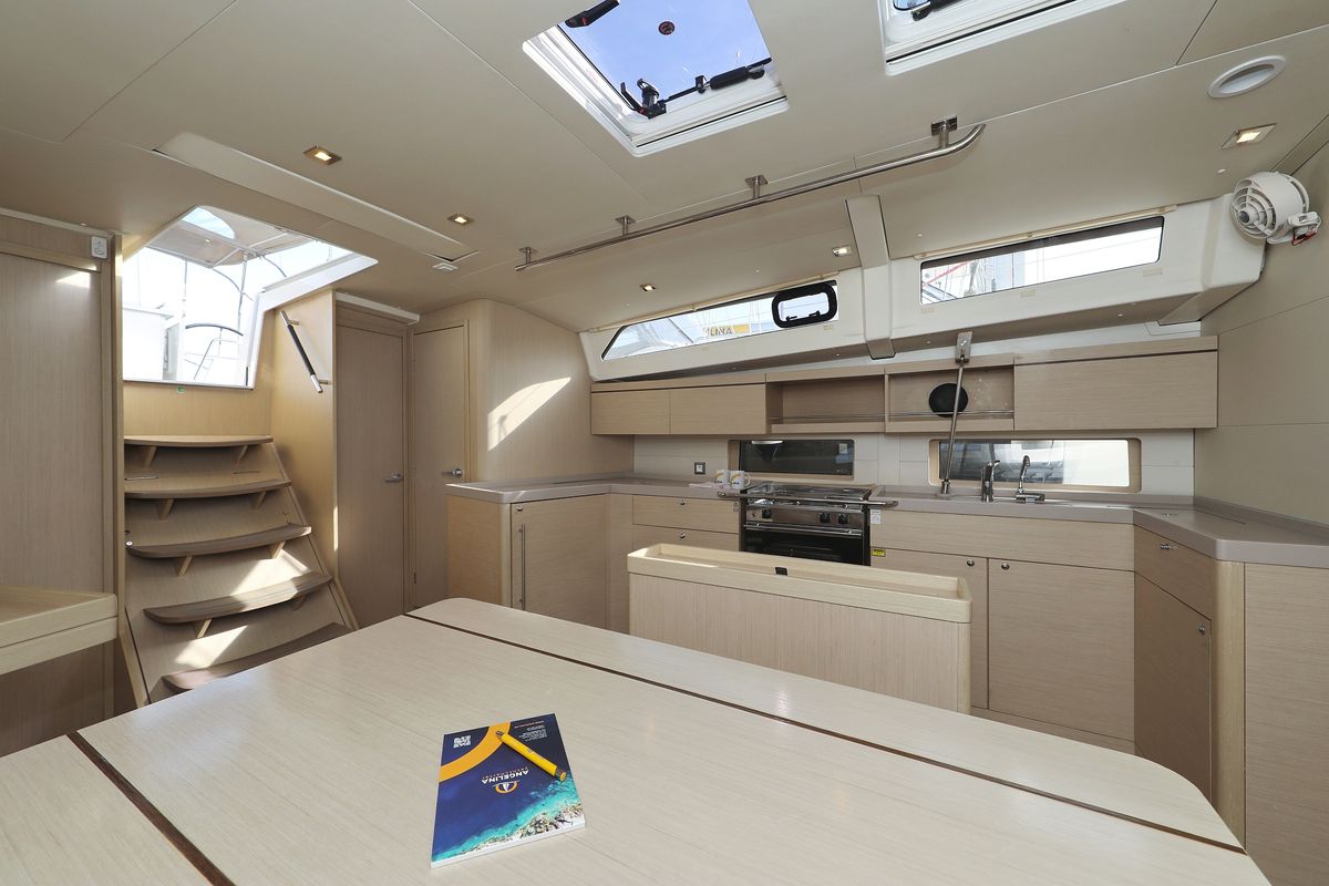 Galley of Anne, a Beneteau Oceanis 46.1 sailboat at Grad Vodice, Croatia