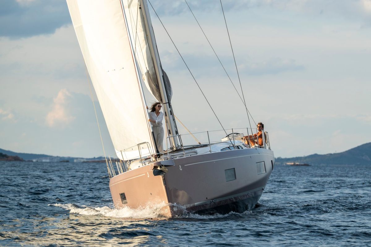 Exterior view of Tinčika, a Beneteau Oceanis 52 sailboat at Split, Croatia