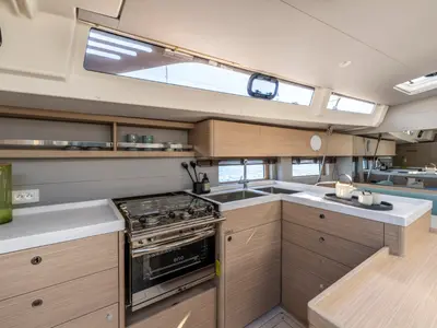 Galley of Tinčika, a Beneteau Oceanis 52 sailboat at Split, Croatia