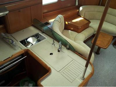 Galley of Mata, a Jeanneau Sun Odyssey 54DS sailboat at Pisticci, Italy
