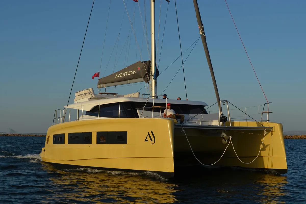 Carlota I, a Aventura Catamarans Aventura 45 catamaran at Grimaud, France