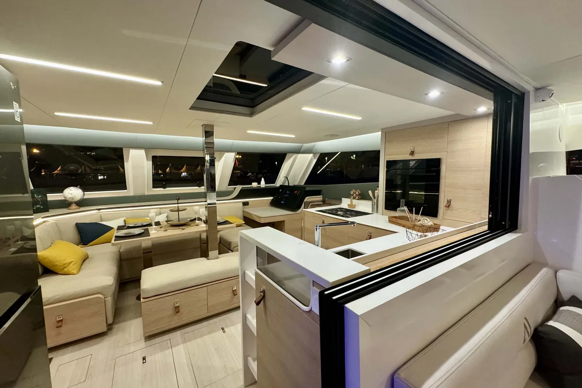 Carlota I, a Aventura Catamarans Aventura 45 catamaran at Grimaud, France