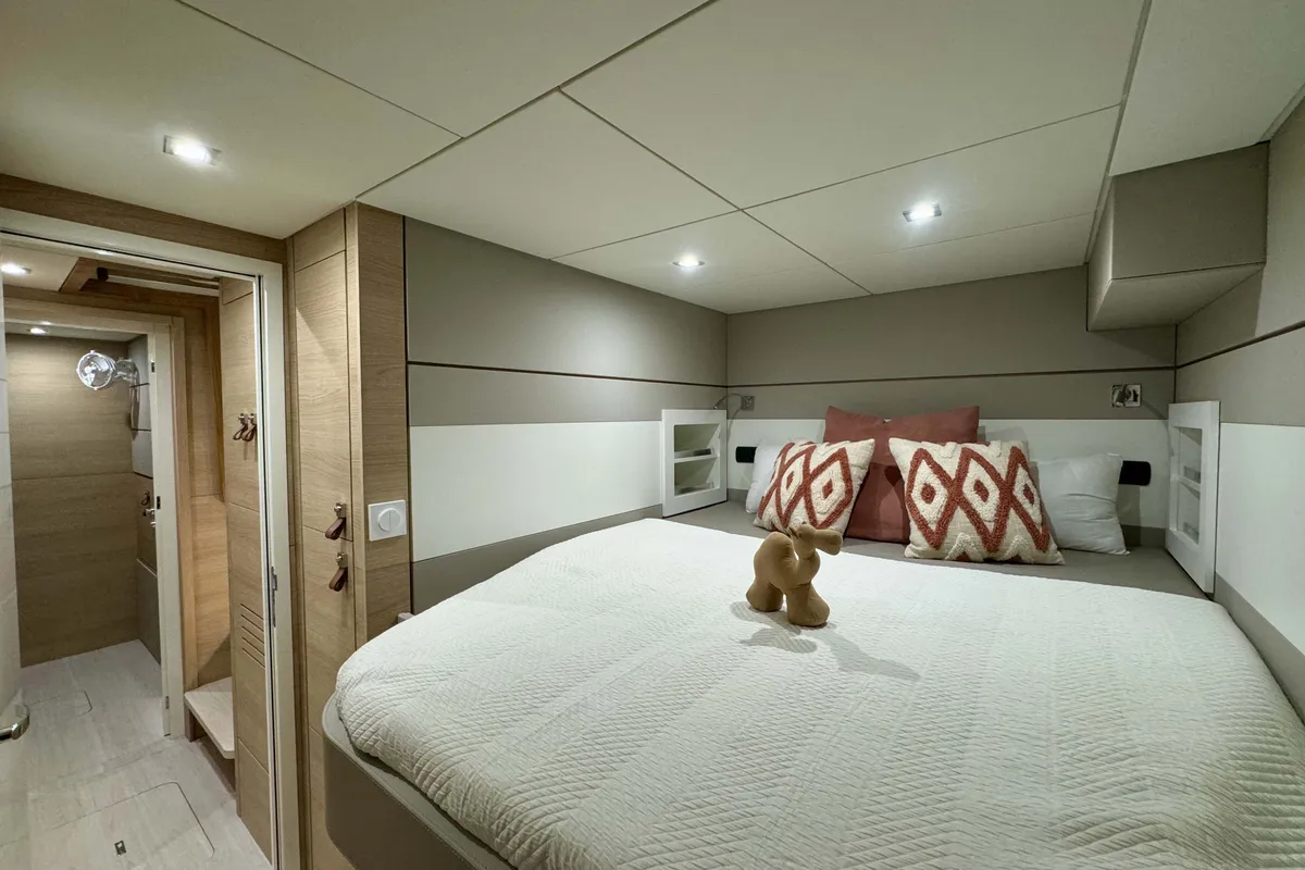 Carlota I, a Aventura Catamarans Aventura 45 catamaran at Grimaud, France