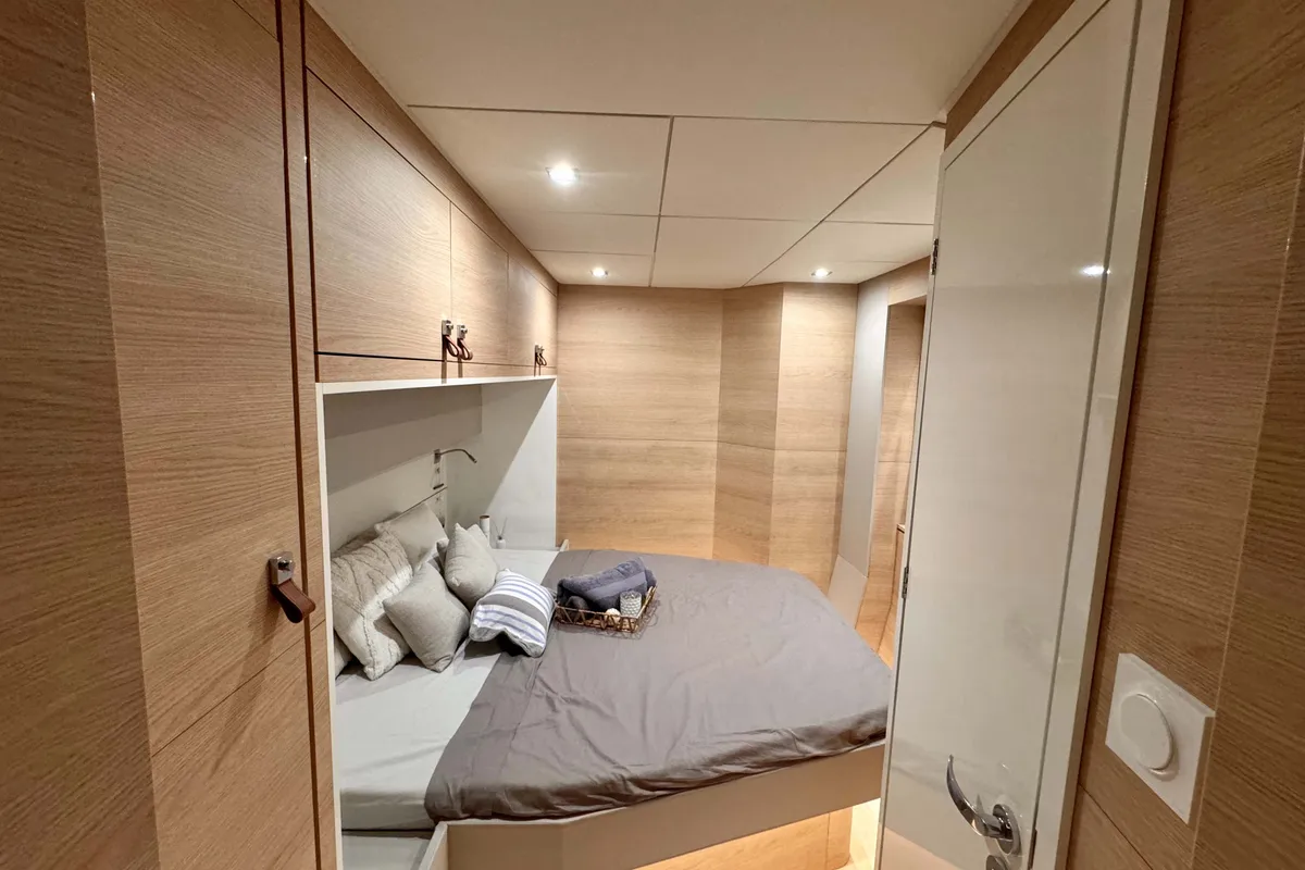 Carlota I, a Aventura Catamarans Aventura 45 catamaran at Grimaud, France