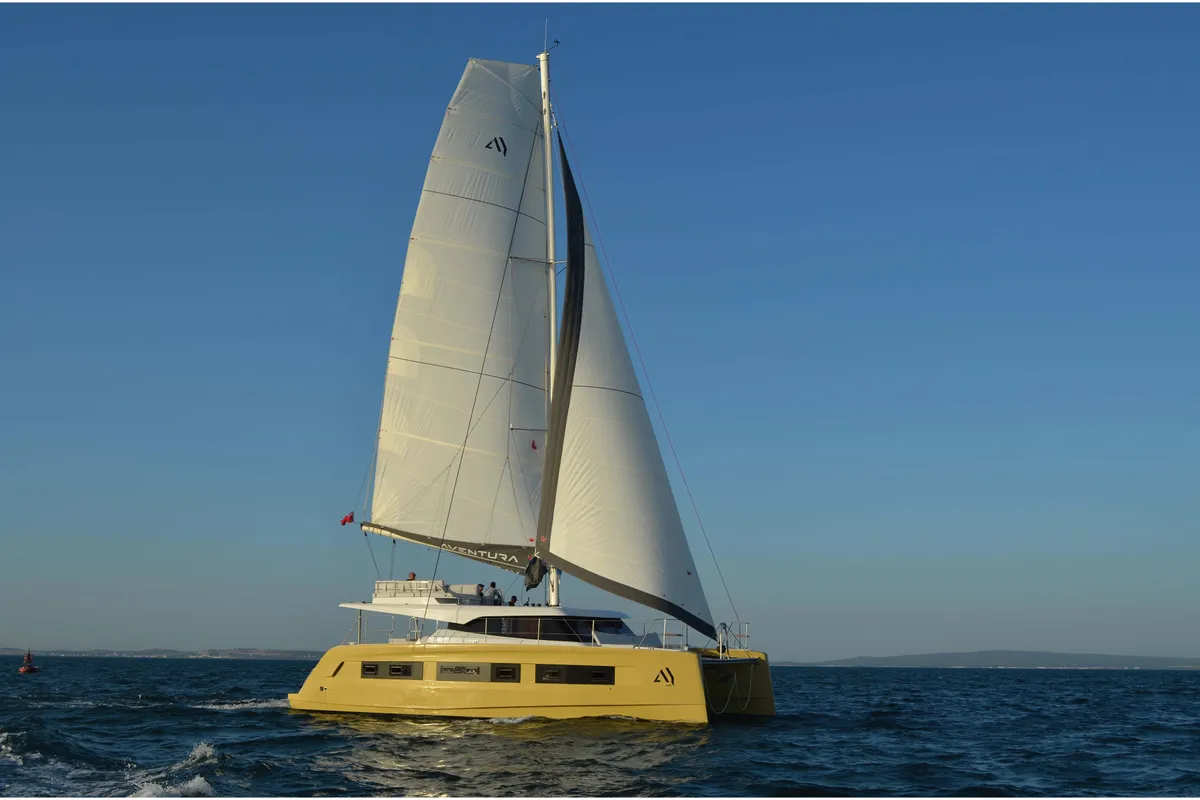 Carlota I, a Aventura Catamarans Aventura 45 catamaran at Grimaud, France