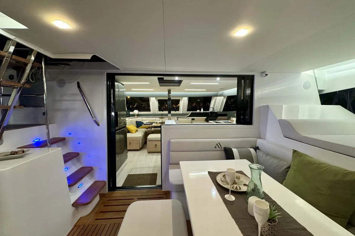 Carlota I, a Aventura Catamarans Aventura 45 catamaran at Grimaud, France