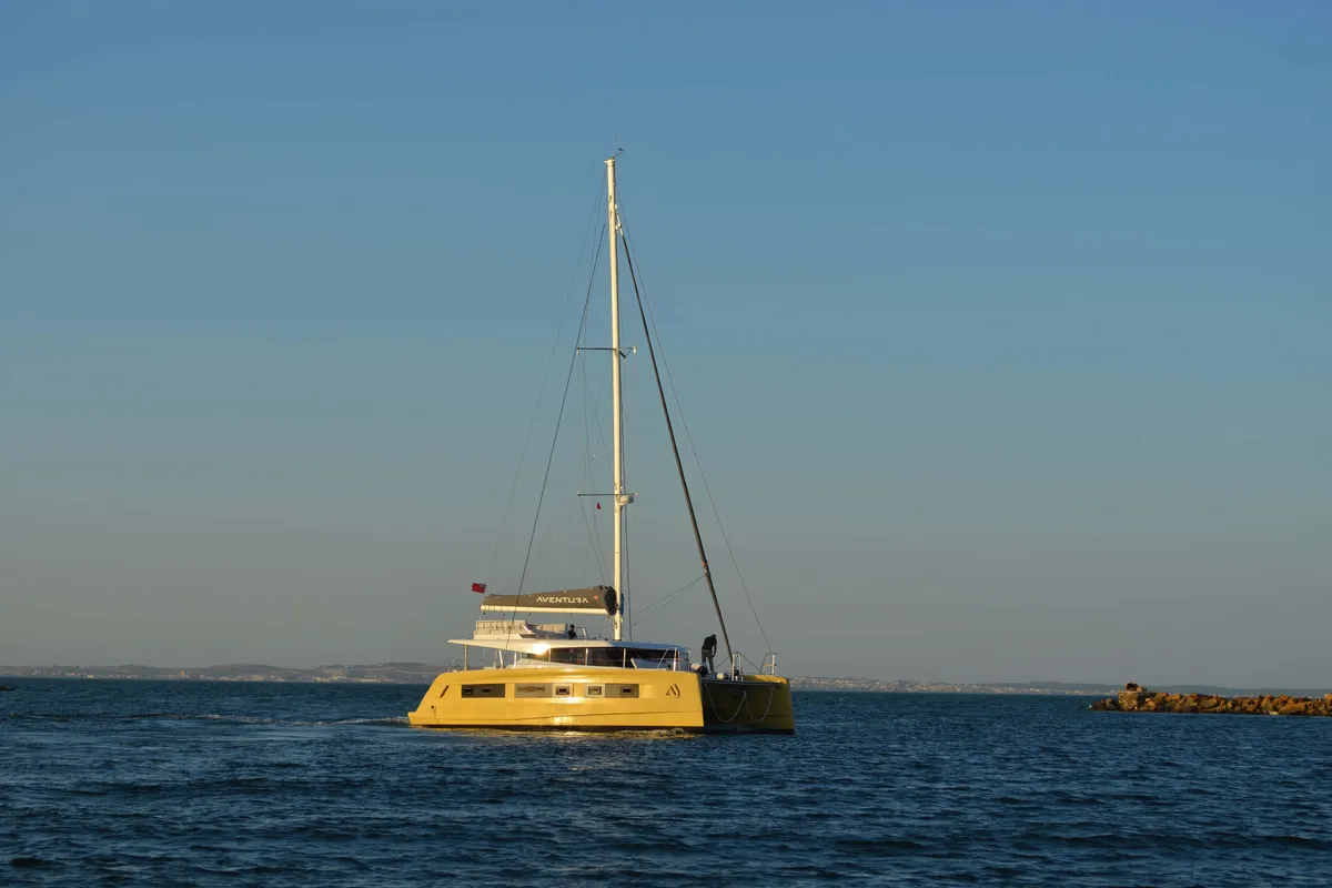 Carlota I, a Aventura Catamarans Aventura 45 catamaran at Grimaud, France