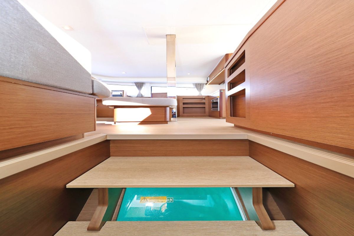 Salon of Sea Ya, a Lagoon 42 catamaran at Općina Sukošan, Croatia