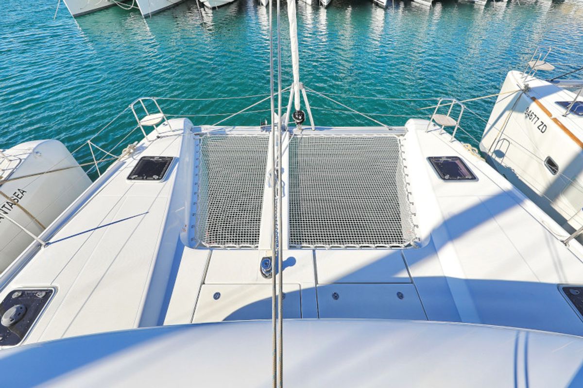 Deck of Sea Ya, a Lagoon 42 catamaran at Općina Sukošan, Croatia