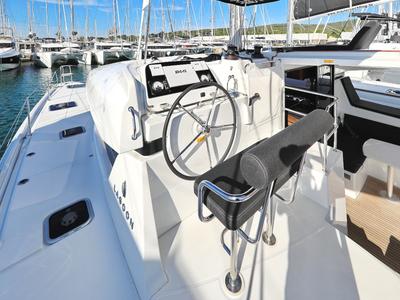 Cockpit of Sea Ya, a Lagoon 42 catamaran at Općina Sukošan, Croatia