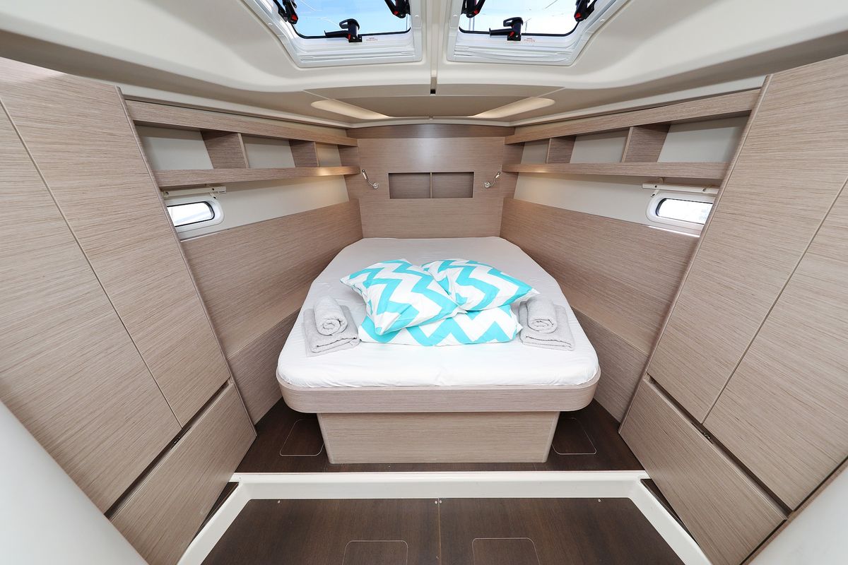 Cabin on Magic Moments, a Hanse Yachts Hanse 458 sailboat at Seget Donji, Croatia