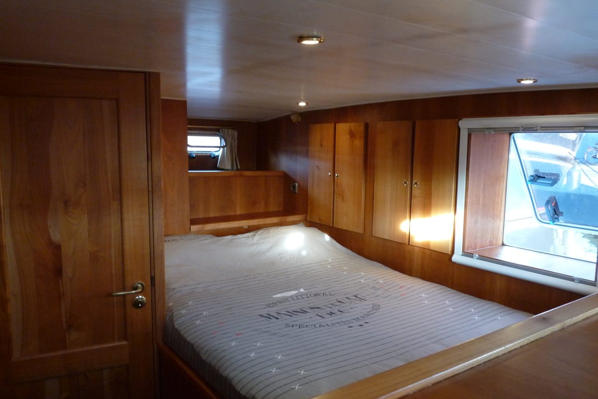 Cabin on Mimarli, a Gulet Funcraft 1200 motorboat at Akkrum, Netherlands