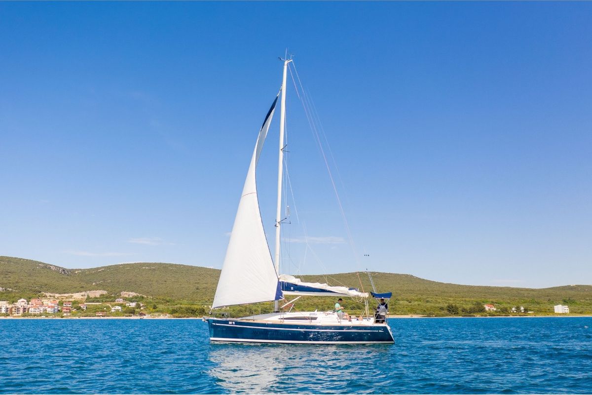 Exterior view of Miri, a Elan 340 sailboat at Općina Sveti Filip i Jakov, Croatia