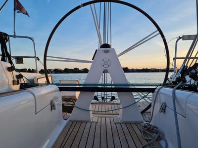 Cockpit of Miri, a Elan 340 sailboat at Općina Sveti Filip i Jakov, Croatia