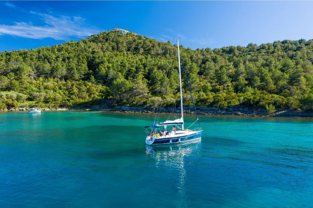 Exterior view of Miri, a Elan 340 sailboat at Općina Sveti Filip i Jakov, Croatia