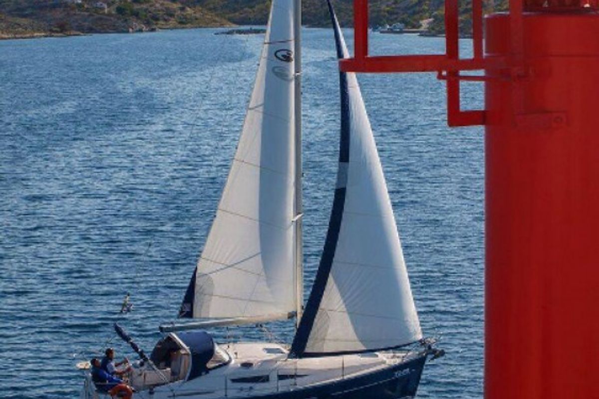 Exterior view of Miri, a Elan 340 sailboat at Općina Sveti Filip i Jakov, Croatia
