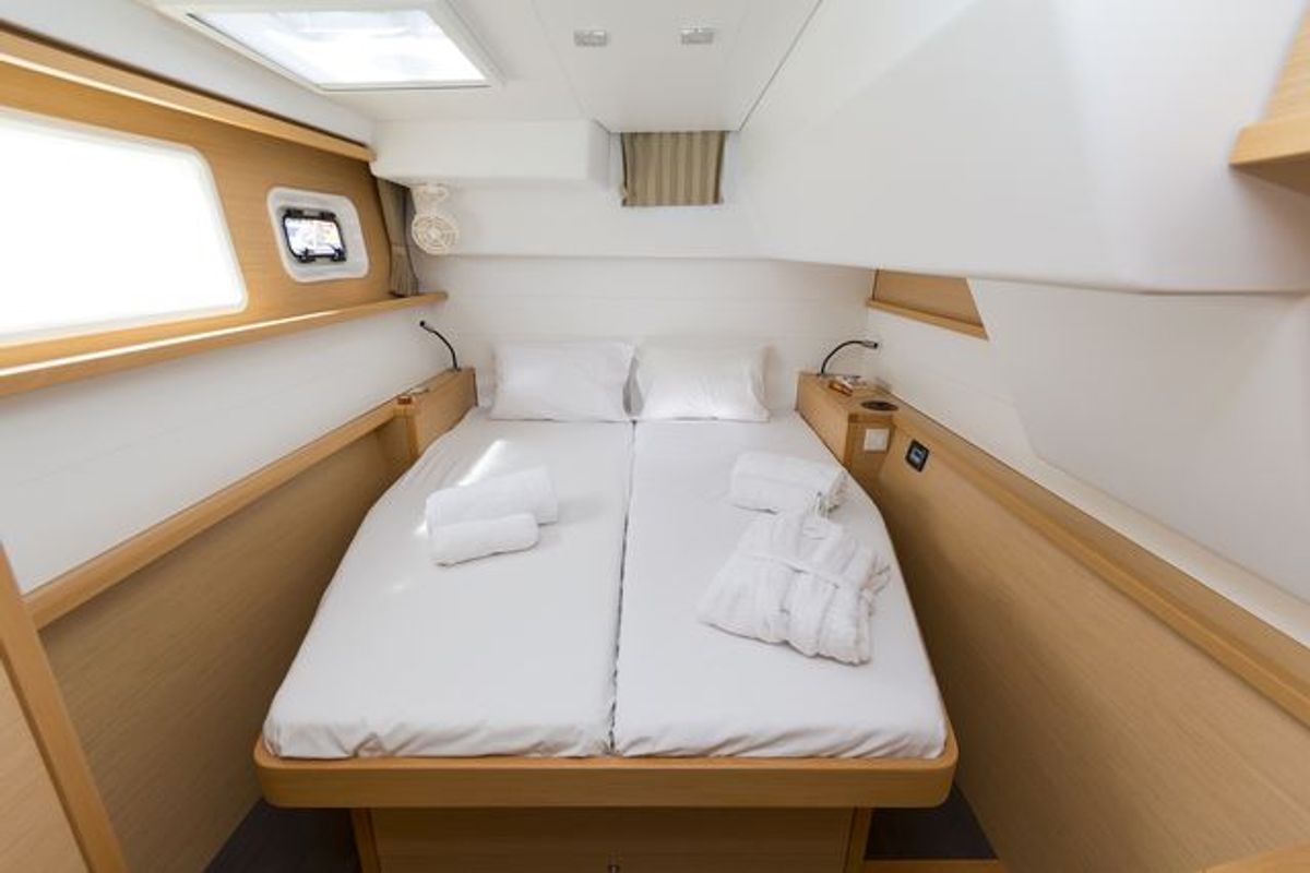 Cabin on Anna Tessa, a Lagoon 450 F catamaran at Municipal Unit of Ellomenos, Greece