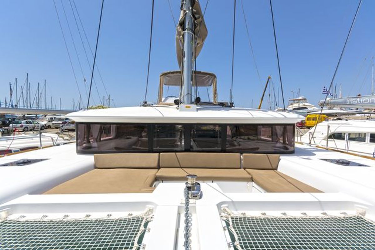 Exterior view of Anna Tessa, a Lagoon 450 F catamaran at Municipal Unit of Ellomenos, Greece