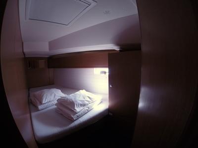 Cabin on Eurydika, a Bavaria Cruiser 46 sailboat at Zadar, Croatia