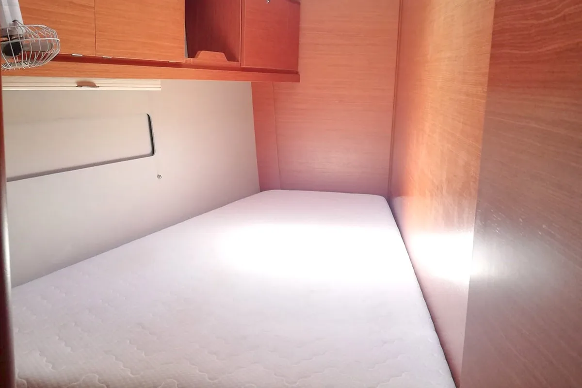Cabin on WARRIORS TALE, a Dufour 520 Grand Large sailboat at Kalkara, Malta