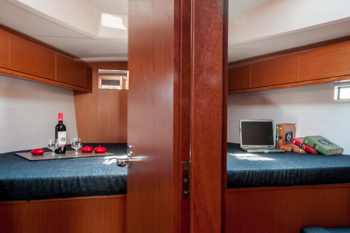 Cabin on Ioli, a Bavaria 46 Cruiser sailboat at Athens, Greece