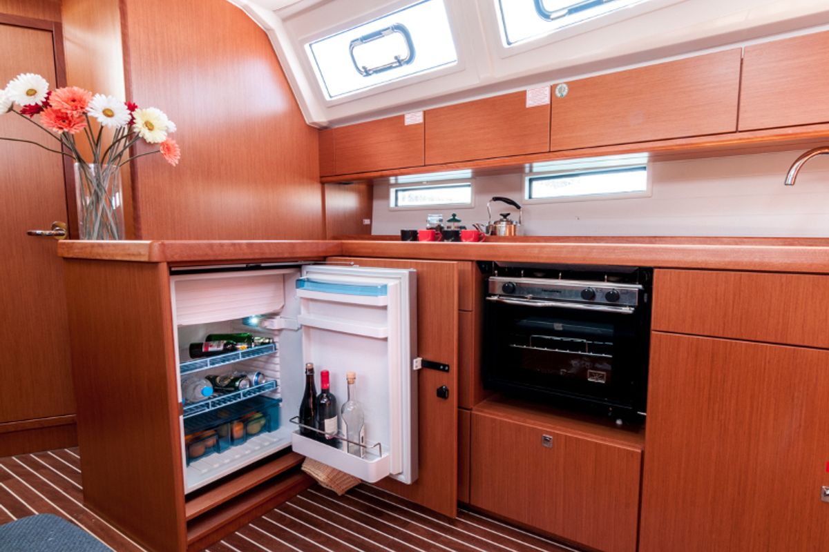 Galley of Ioli, a Bavaria 46 Cruiser sailboat at Athens, Greece