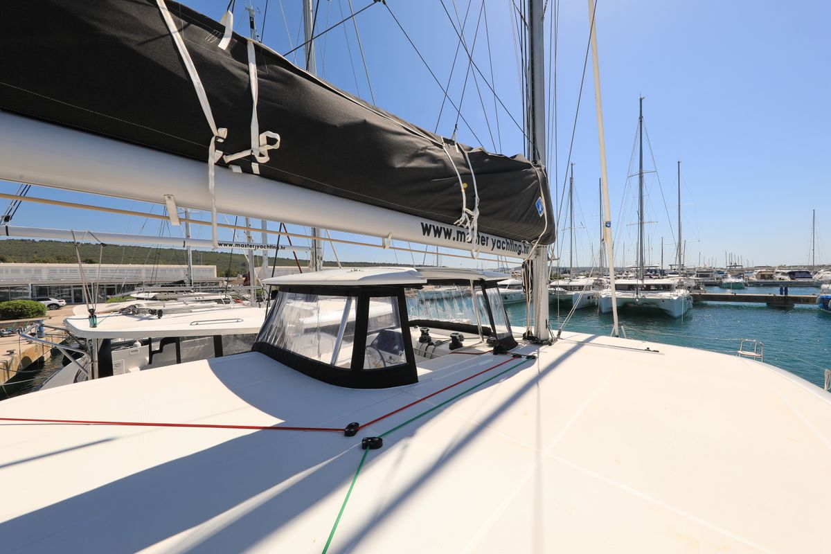 Deck of ZEUS, a Lagoon 42 catamaran at Općina Sukošan, Croatia