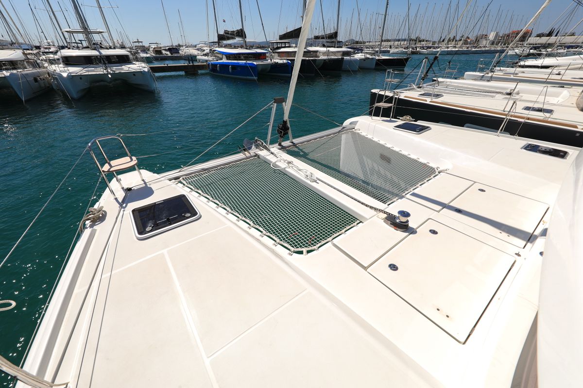 Deck of ZEUS, a Lagoon 42 catamaran at Općina Sukošan, Croatia