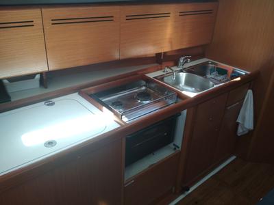 Galley of Barbera, a Beneteau Cyclades 43.4 sailboat at Volos Municipality, Greece