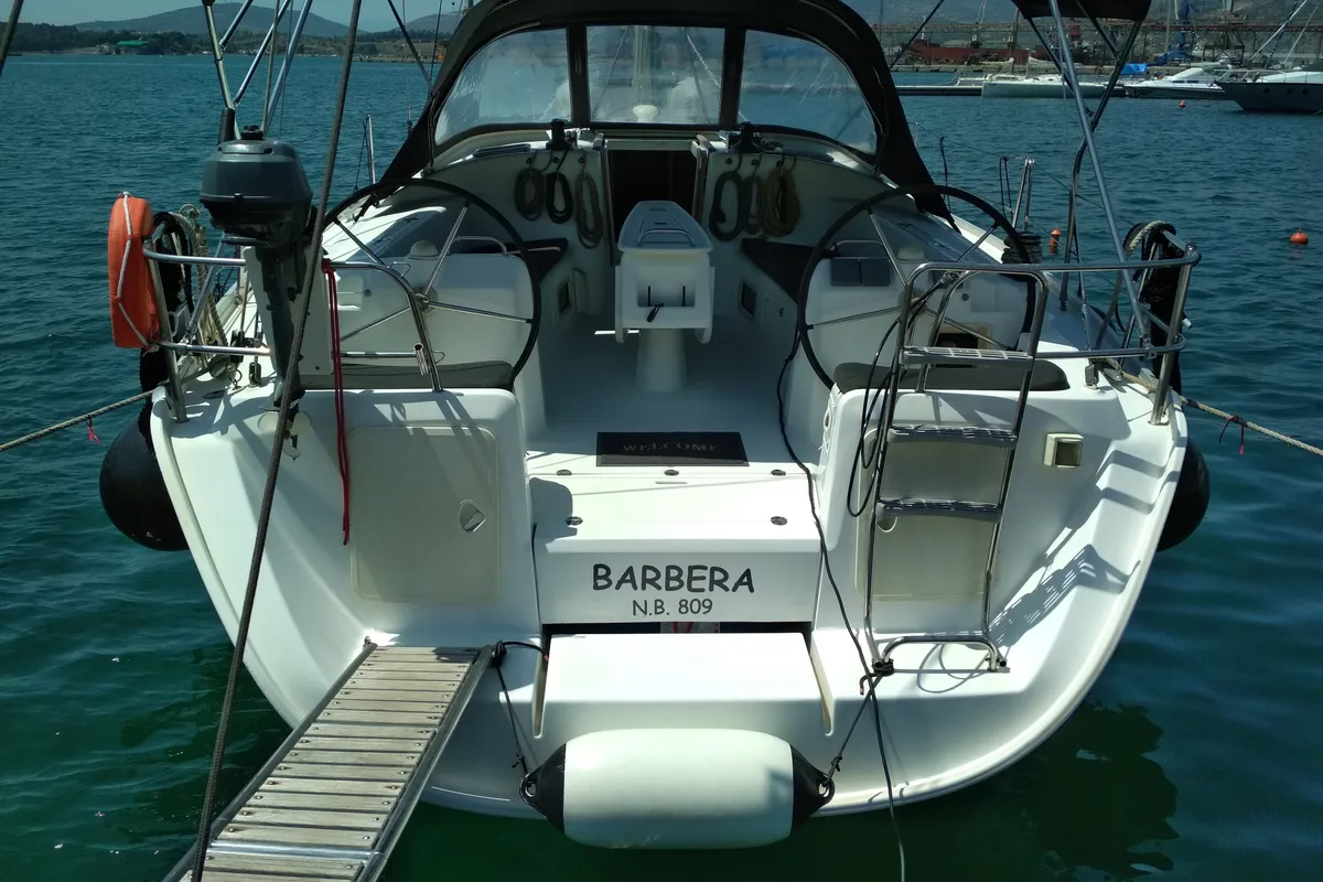 Exterior view of Barbera, a Beneteau Cyclades 43.4 sailboat at Volos Municipality, Greece