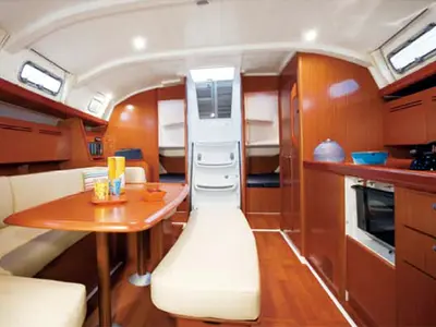 Salon of Barbera, a Beneteau Cyclades 43.4 sailboat at Volos Municipality, Greece