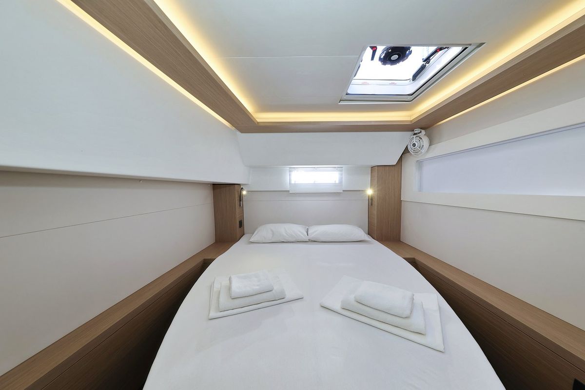 Cabin on Ship Happens, a Lagoon 46 catamaran at Općina Sukošan, Croatia