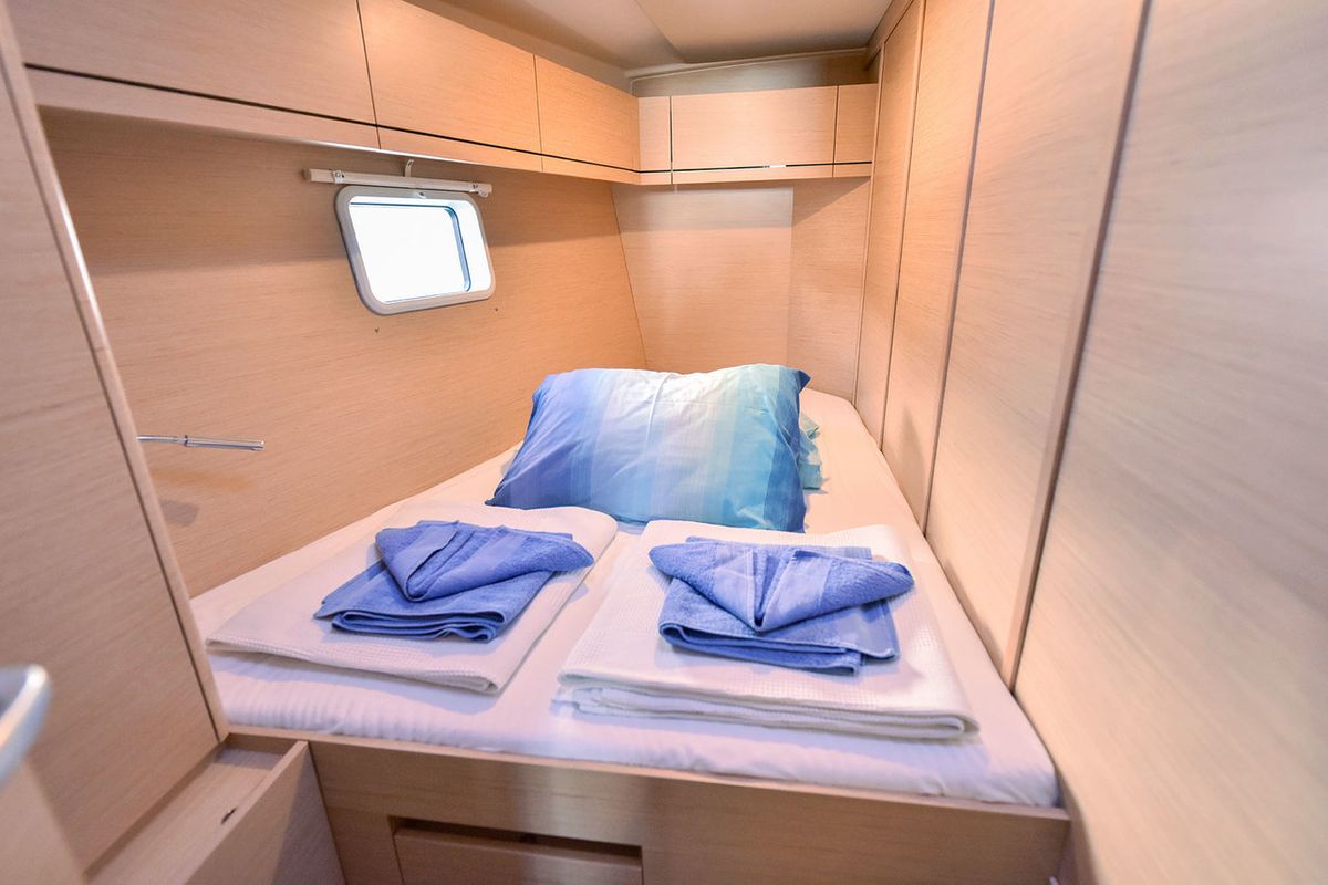 Cabin on Hamam, a Hanse Yachts Hanse 508 sailboat at Fethiye, Turkey