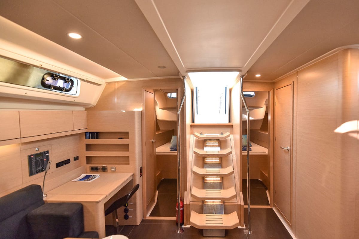 Salon of Hamam, a Hanse Yachts Hanse 508 sailboat at Fethiye, Turkey
