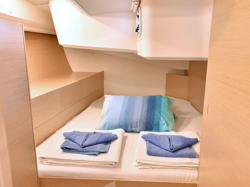 Cabin on Hamam, a Hanse Yachts Hanse 508 sailboat at Fethiye, Turkey