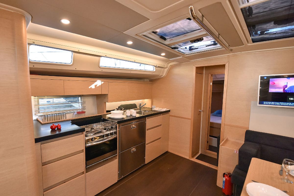 Galley of Hamam, a Hanse Yachts Hanse 508 sailboat at Fethiye, Turkey