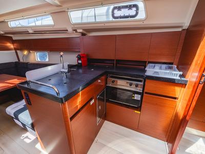 Galley of Dafne, a Hanse Yachts Hanse 418 sailboat at Municipal Unit of Lefkada, Greece