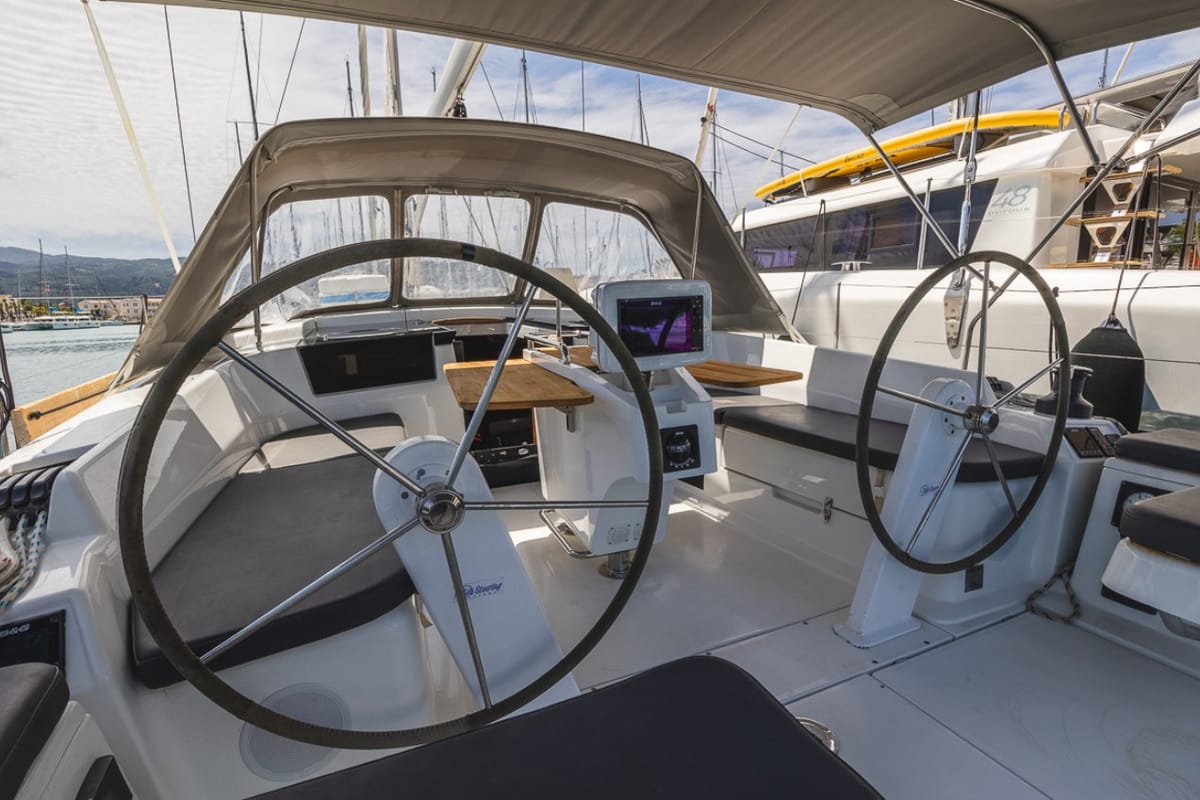 Dafne, a Hanse Yachts Hanse 418 sailboat at Municipal Unit of Lefkada, Greece