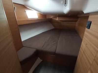 Cockpit of Ariadne, a Elan Impression 45.1 sailboat at Lavreotiki Municipal Unit, Greece