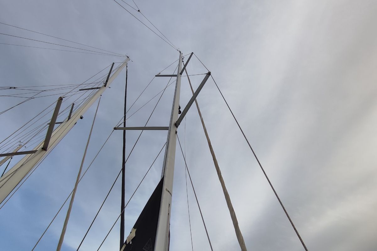 Cockpit of Ariadne, a Elan Impression 45.1 sailboat at Lavreotiki Municipal Unit, Greece
