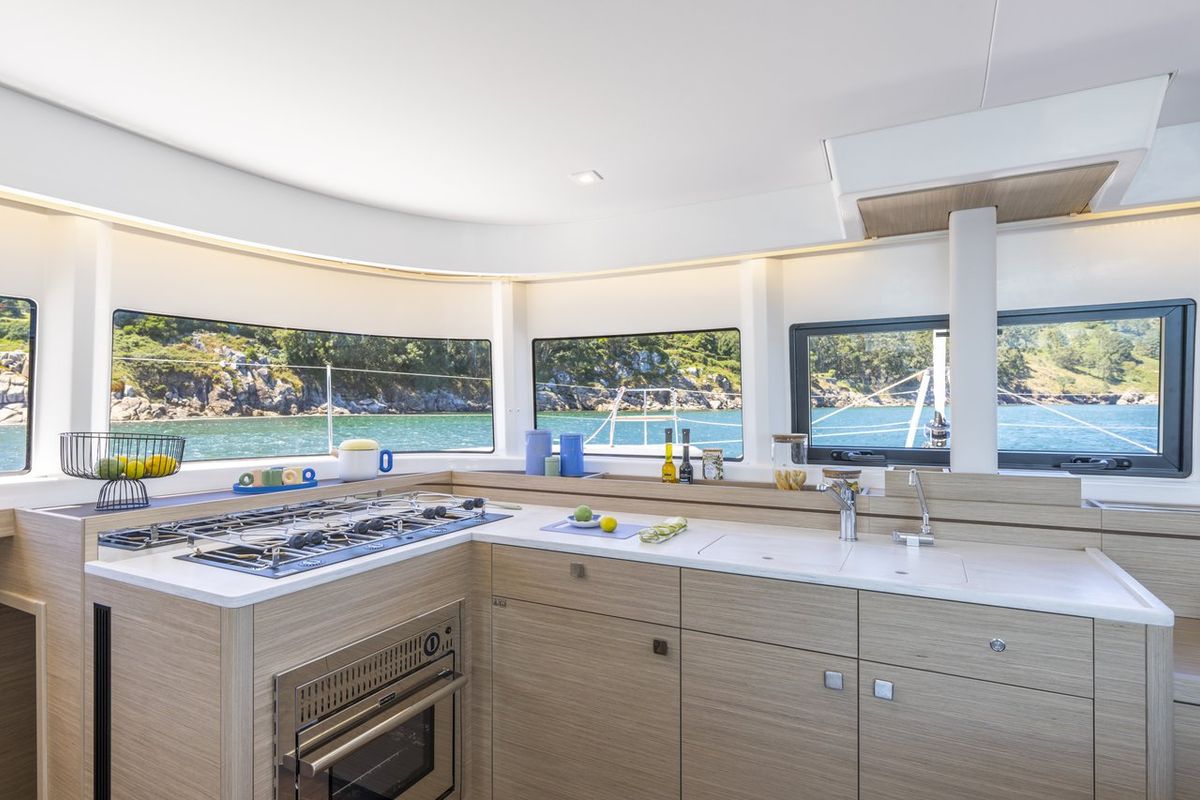 Galley of Cloud Dancer 2, a Lagoon 43 catamaran at Pa Khlok, Thailand
