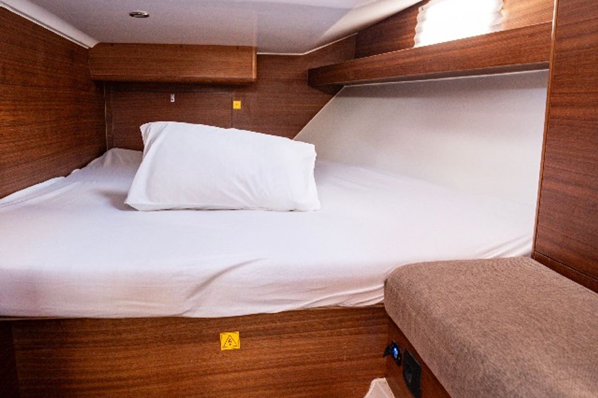 Cabin on Carolina, a Elan Impression 45.1 sailboat at Pirovac, Croatia