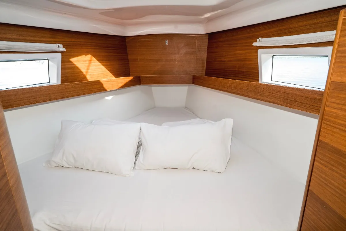 Cabin on Carolina, a Elan Impression 45.1 sailboat at Pirovac, Croatia
