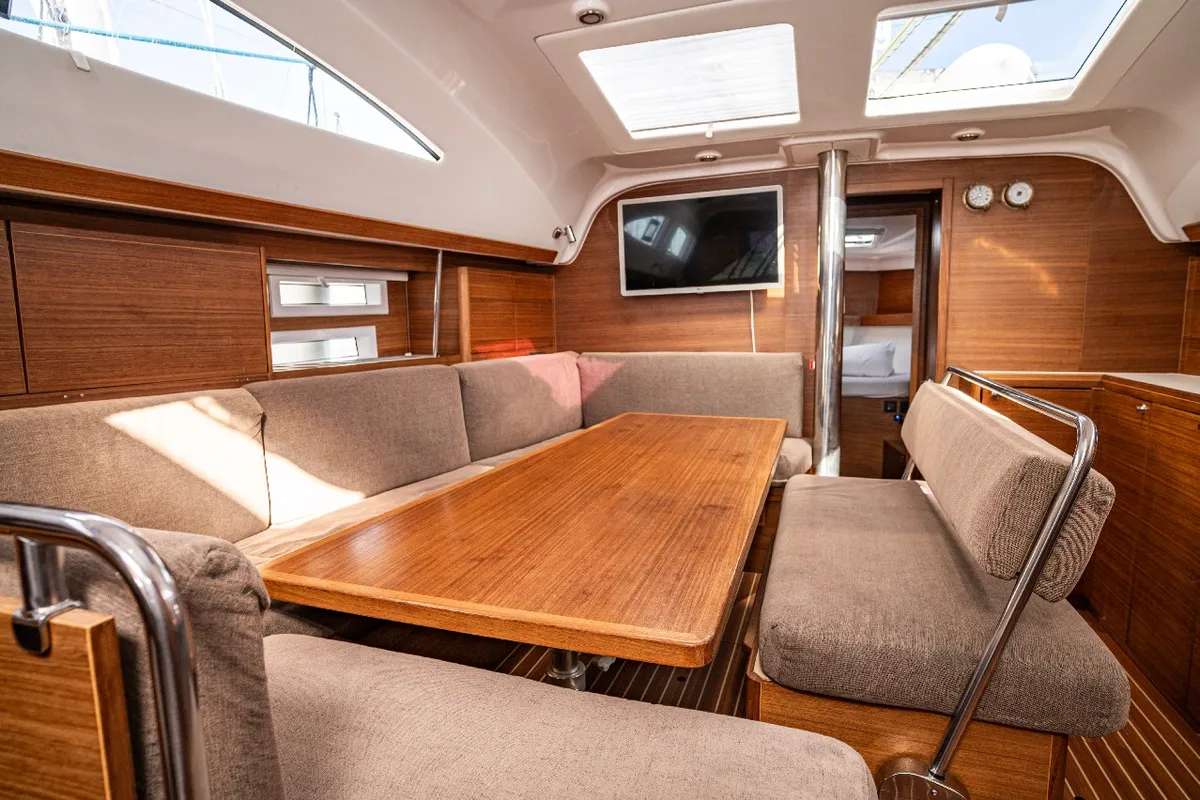 Galley of Carolina, a Elan Impression 45.1 sailboat at Pirovac, Croatia