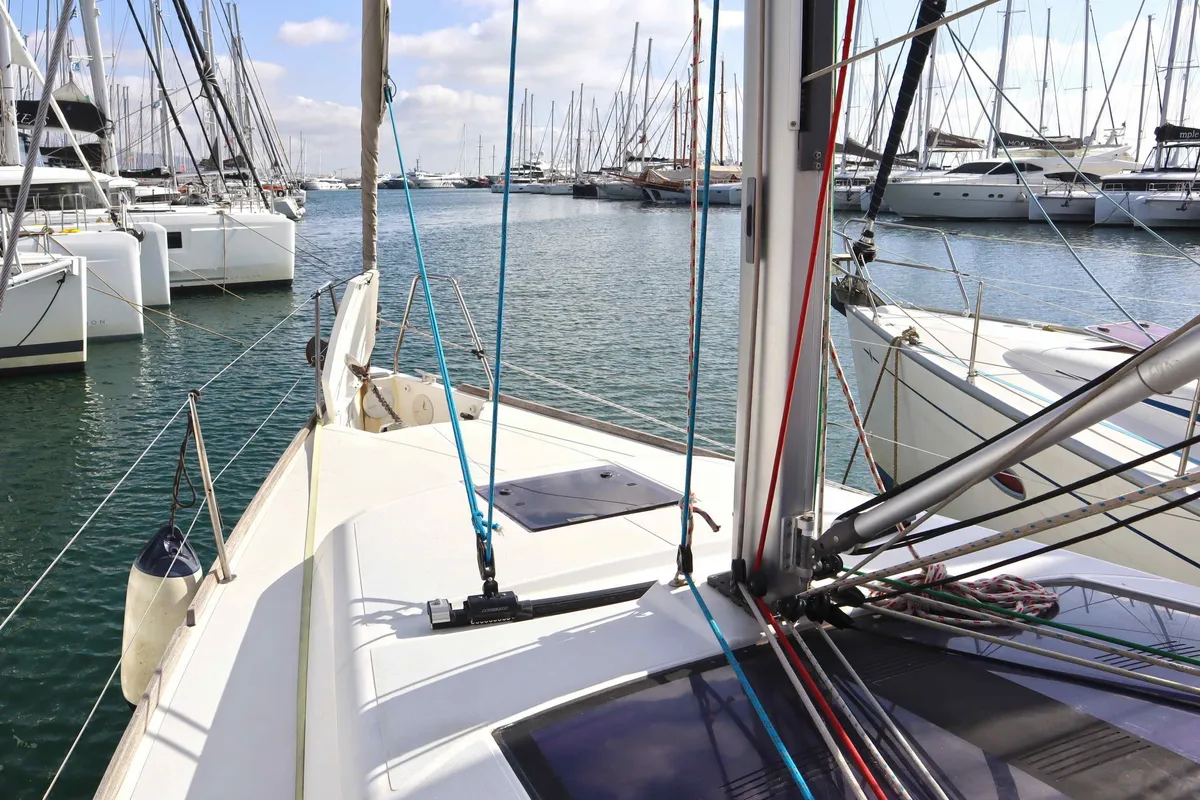 PRINCE FOLEGANDROS, a Dufour Dufour 382 Grand Large sailboat at Athens, Greece