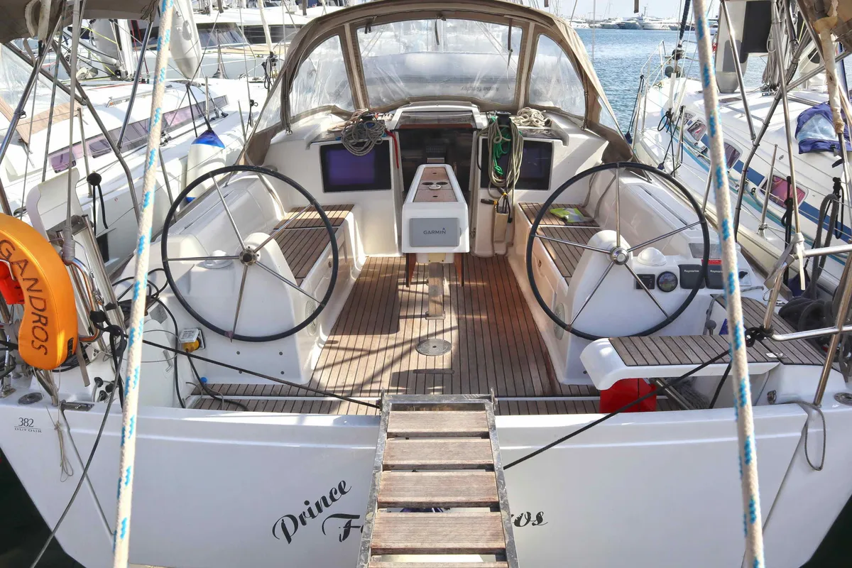 PRINCE FOLEGANDROS, a Dufour Dufour 382 Grand Large sailboat at Athens, Greece
