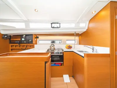Galley of Esperos, a Jeanneau Sun Odyssey 440 sailboat at Volos Municipality, Greece