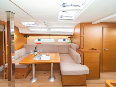 Salon of Esperos, a Jeanneau Sun Odyssey 440 sailboat at Volos Municipality, Greece