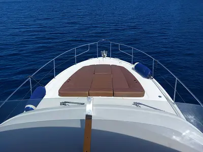 Cockpit of Santin, a Beneteau Antares 42 Fly yacht at Punat, Croatia