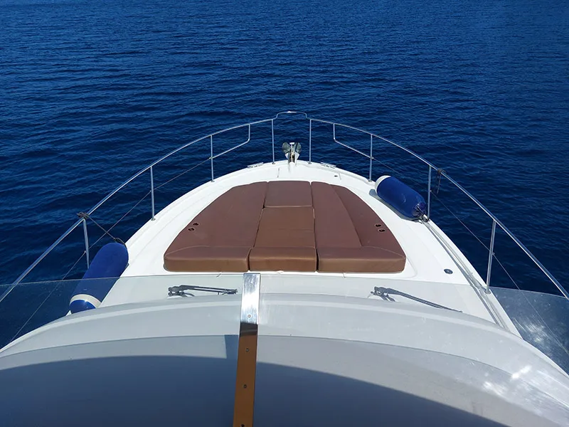 Cockpit of Santin, a Beneteau Antares 42 Fly yacht at Punat, Croatia
